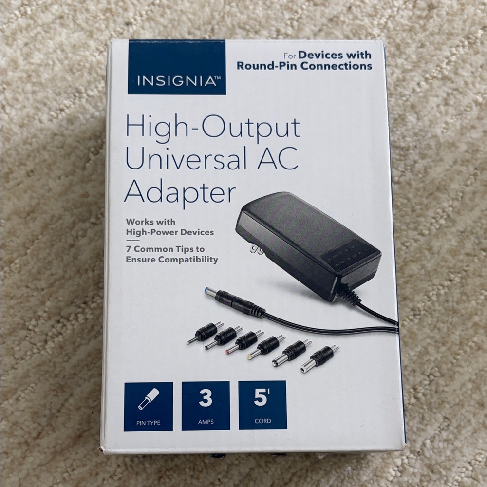 NEW Insignia Black Universal AC Adapter